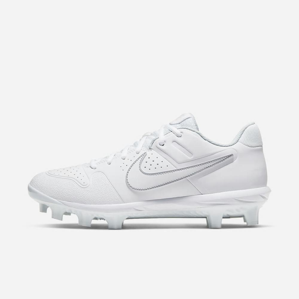 Crampon Baseball Nike Alpha Huarache Varsity Low MCS Blanche 4571-398 White/Pure Platinum/White Homme | UGX-86946116